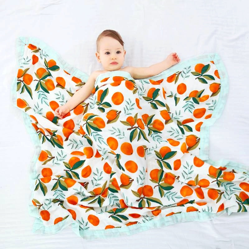 Four Layer Orange Bamboo Blanket