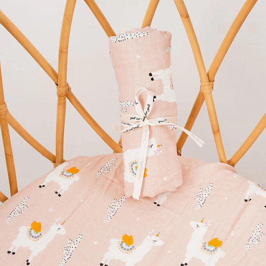 Extra Large Llama Bamboo Muslin