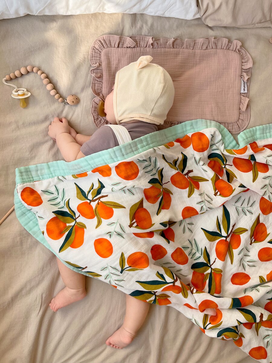 Six Layer Orange Bamboo Blanket