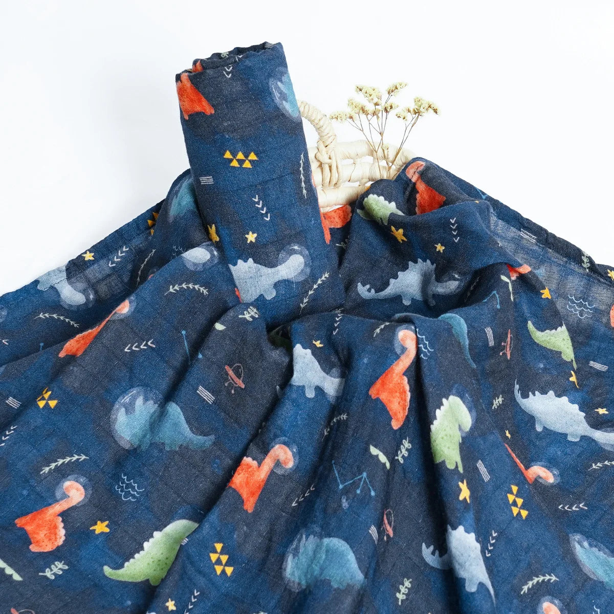 Extra Large Dino Bamboo Muslin
