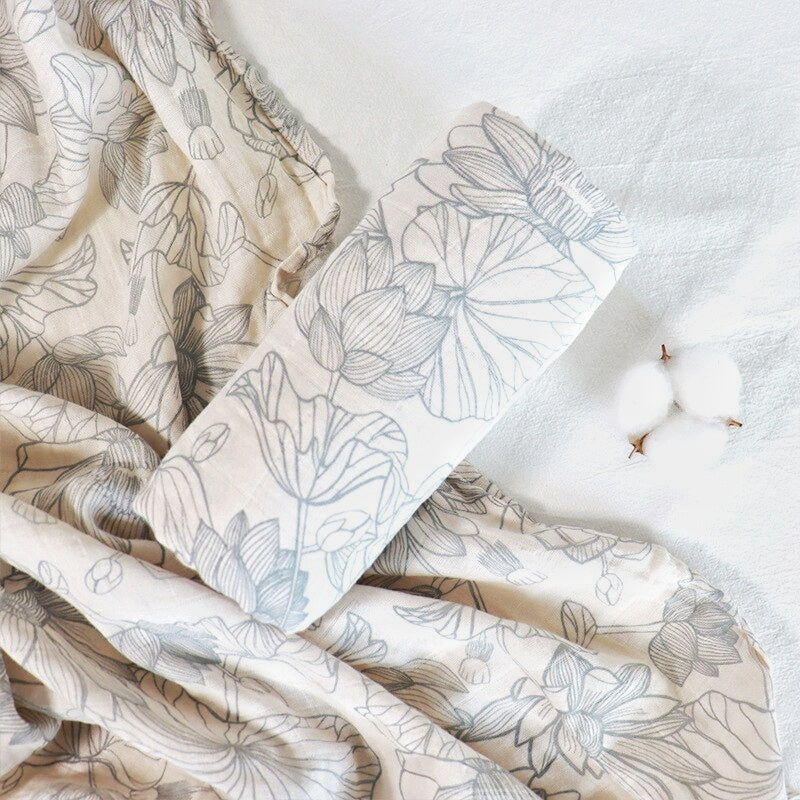 Organic Extra Large Lotus Cotton Muslin
