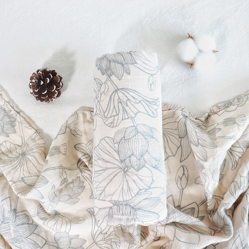 Organic Extra Large Lotus Cotton Muslin