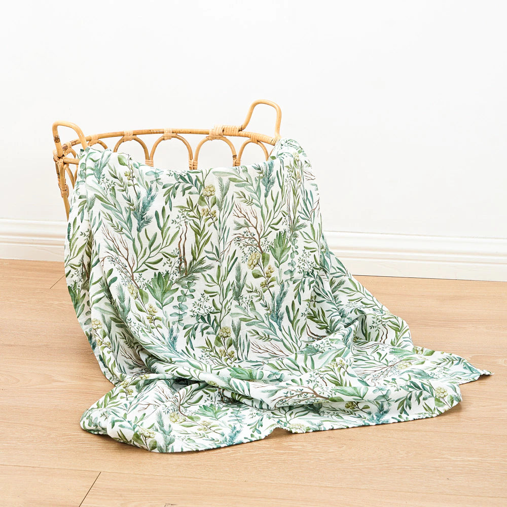 Extra Large Botanical Bamboo Muslin