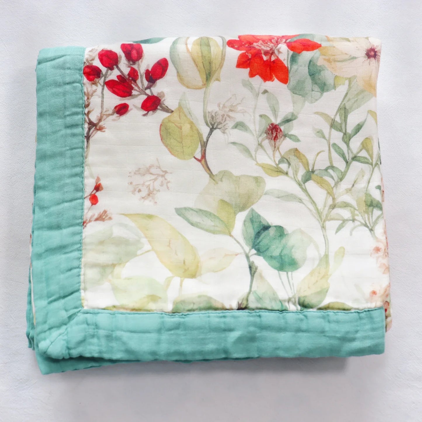 Four Layer Floral Bamboo Blanket