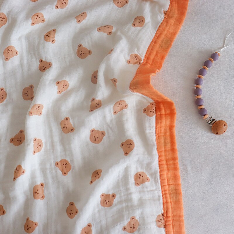 Four Layer Bear Bamboo Blanket
