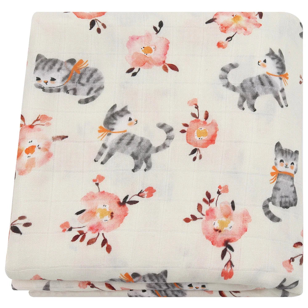 Extra Large Kitty Bamboo Muslin