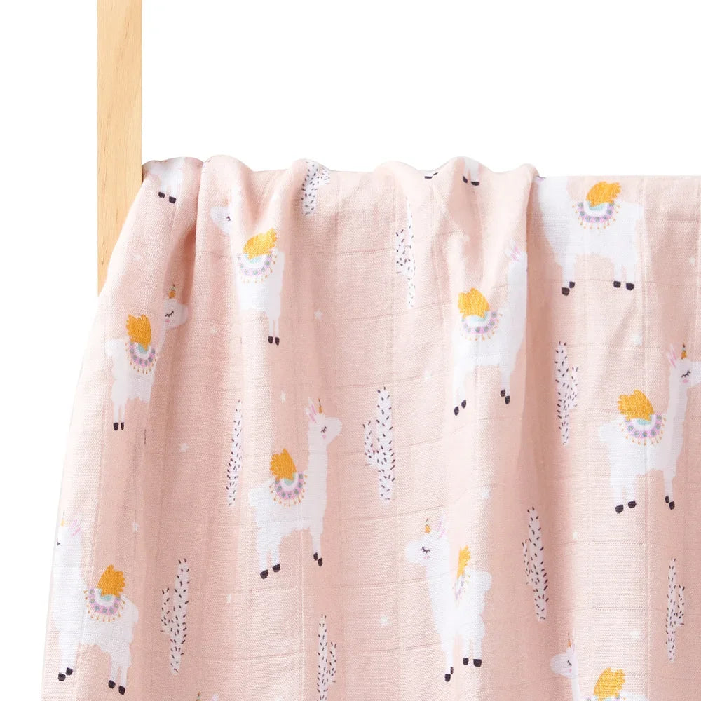 Extra Large Llama Bamboo Muslin