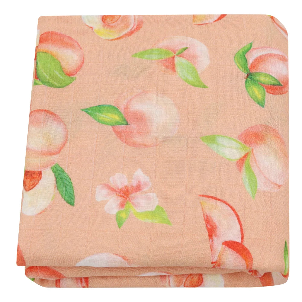 Extra Large Peach Bamboo Muslin