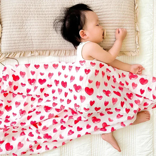 Extra Large Heart Bamboo Muslin
