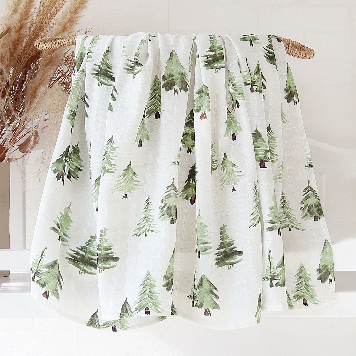 Extra Large Pine Bamboo Muslin