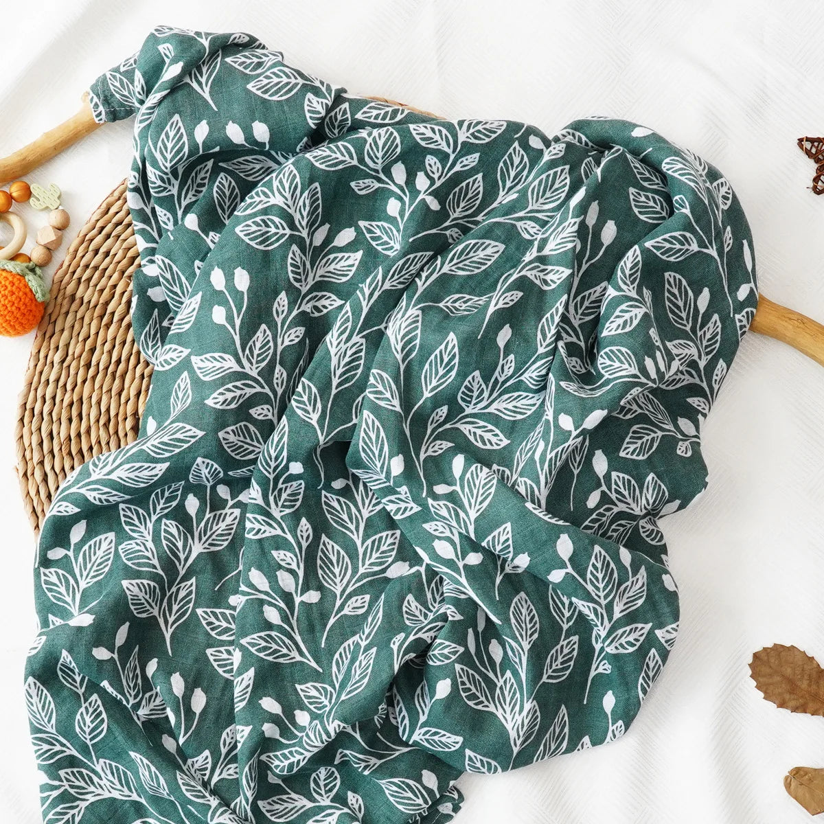 Extra Large Leafy Cotton Muslin