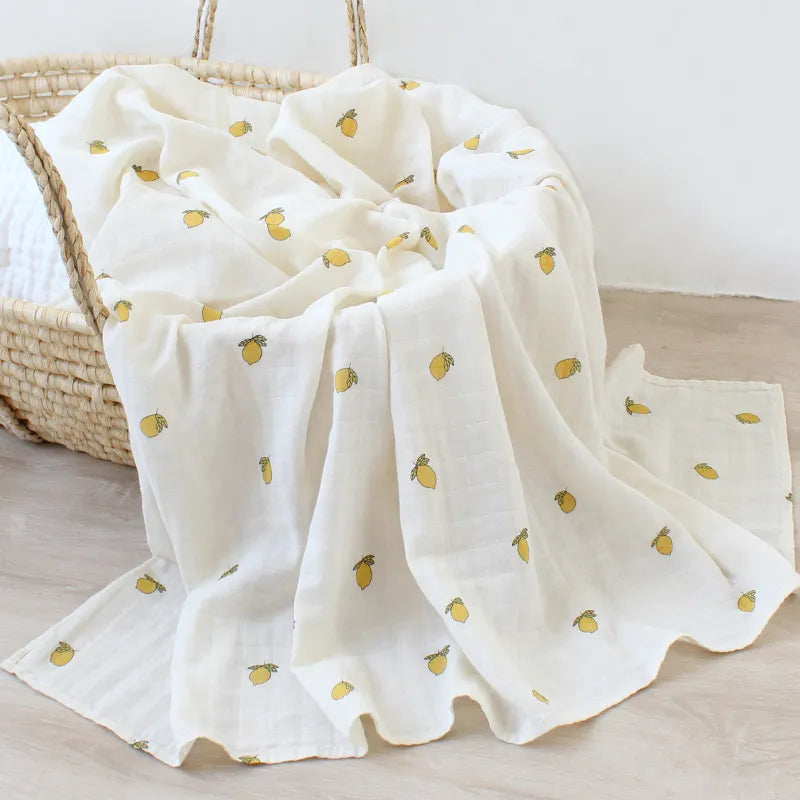 Organic Extra Large Lemon Cotton Muslin