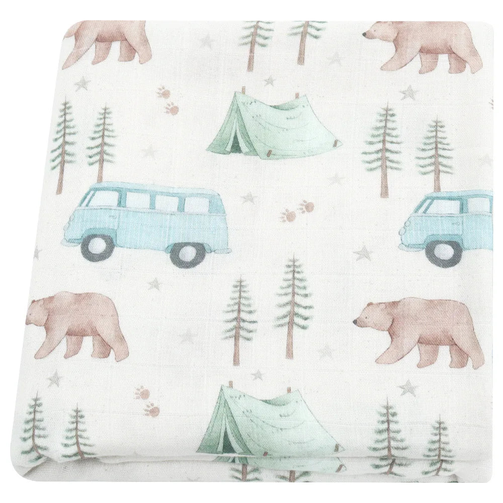 Extra Large Bear Bamboo Muslin