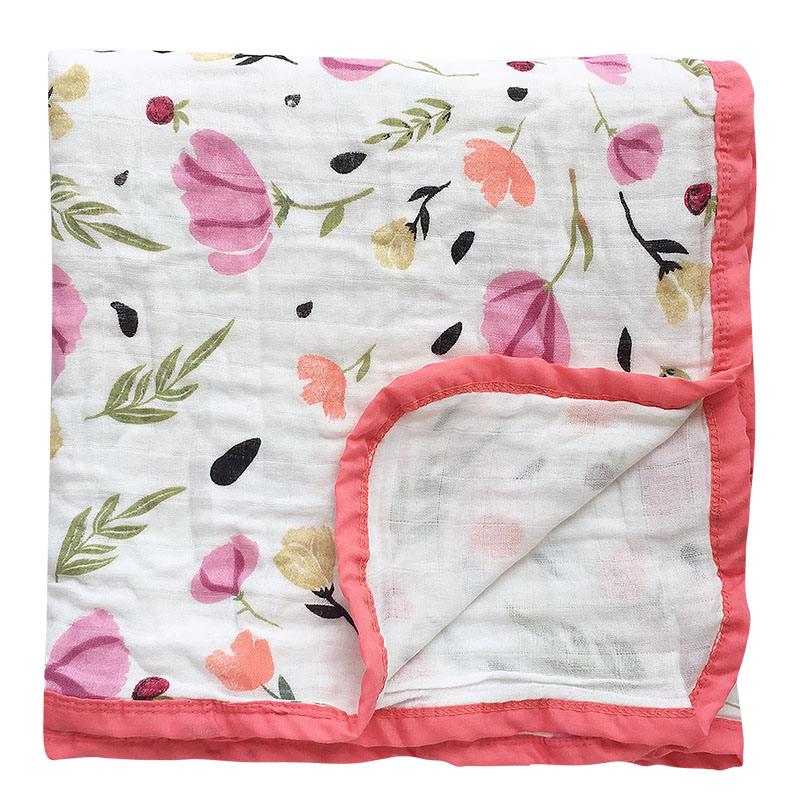Four Layer Wildflower Cotton Blanket