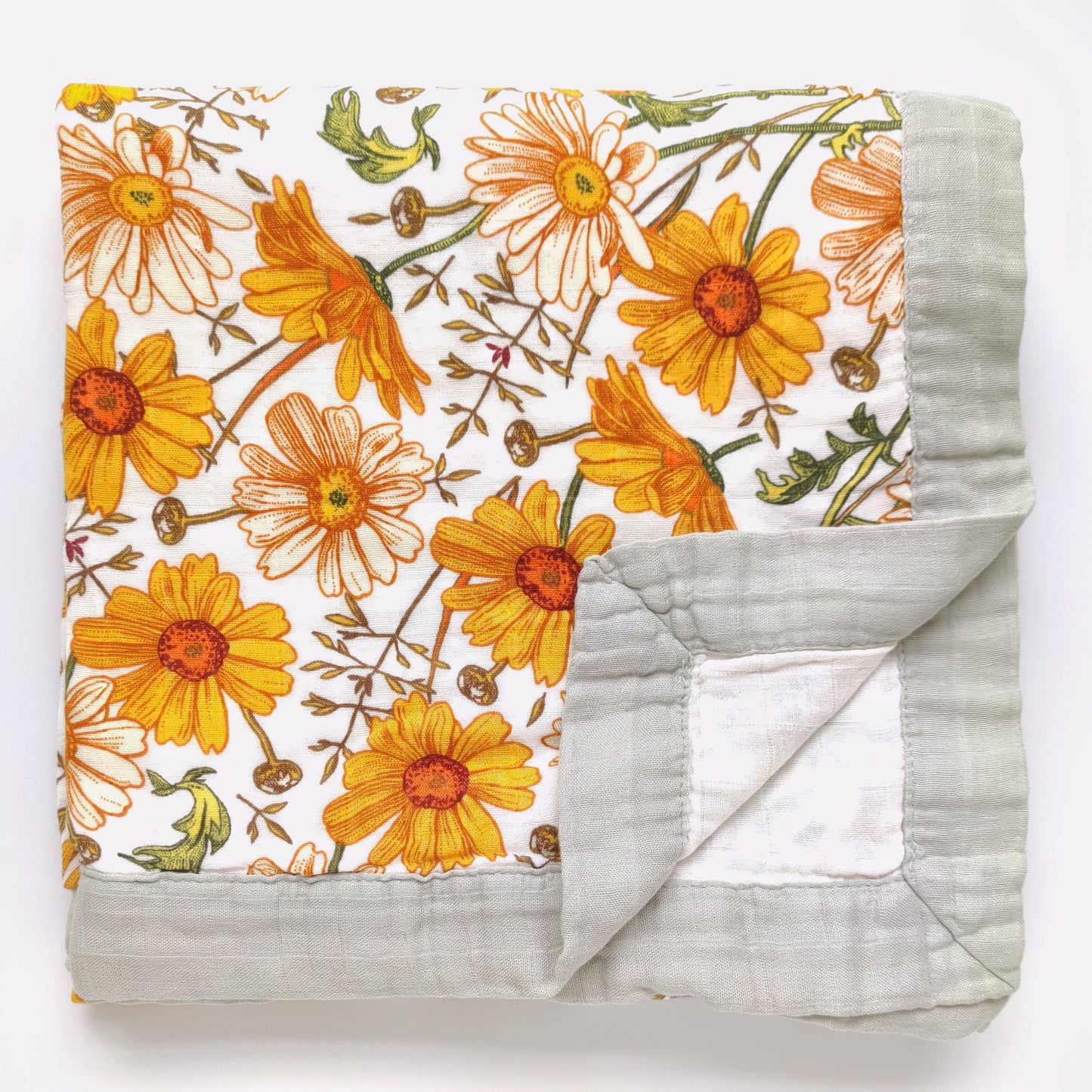 Four Layer Daisy Bamboo Blanket