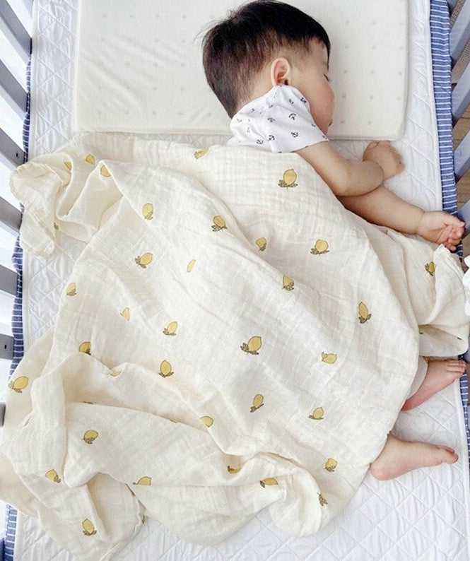 Organic Extra Large Lemon Cotton Muslin