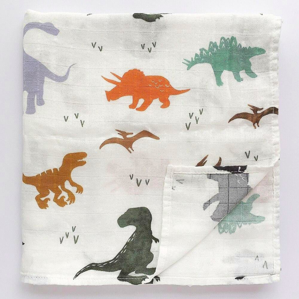 Extra Large Dino Bamboo Muslin