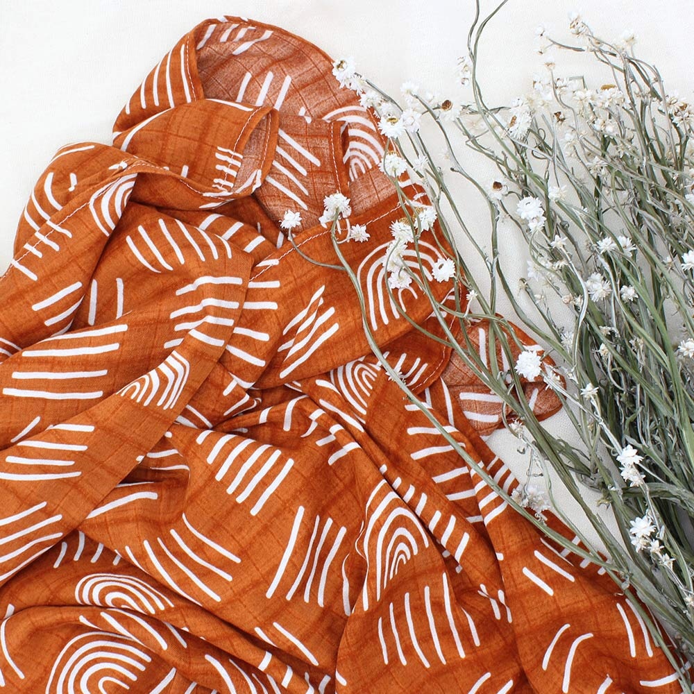 Extra Large Terracotta Bamboo Muslin
