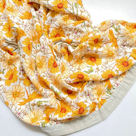 Four Layer Daisy Bamboo Blanket