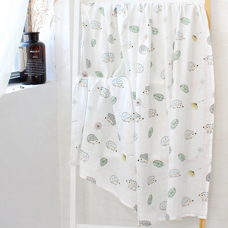 Extra Large Hedgehog Bamboo Muslin