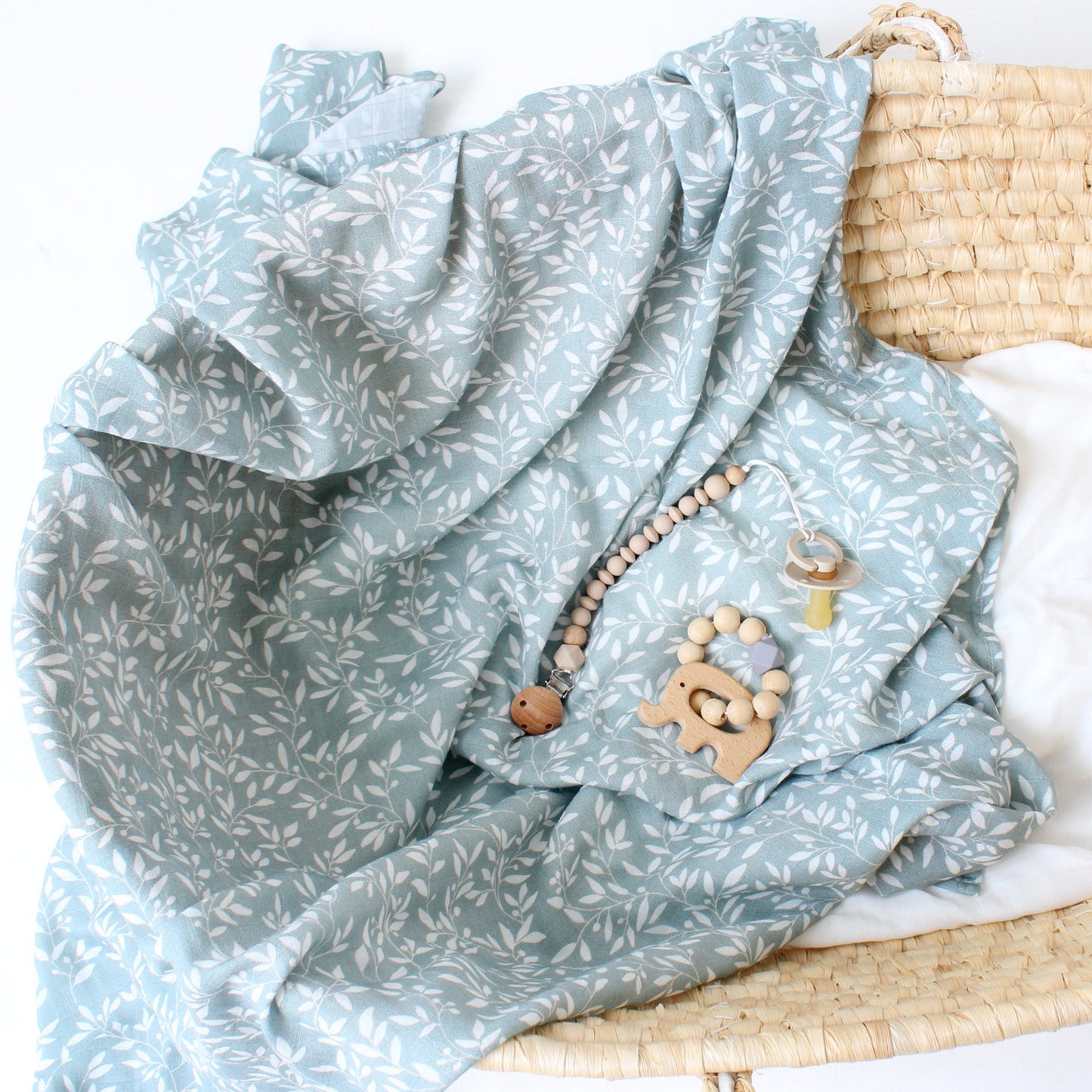 Extra Large Leafy Bamboo Muslin