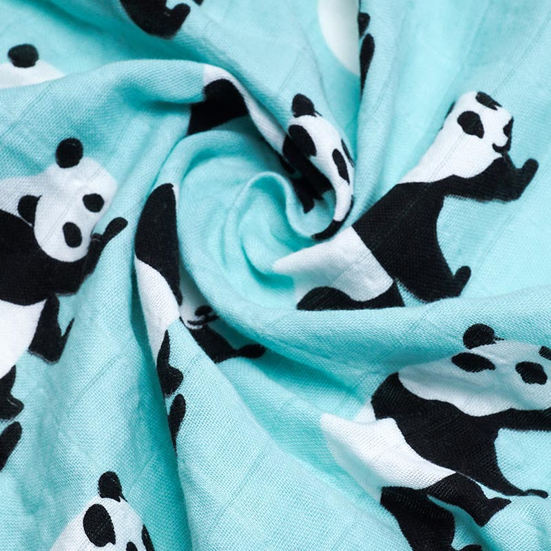 Organic Extra Large Panda Cotton Muslin