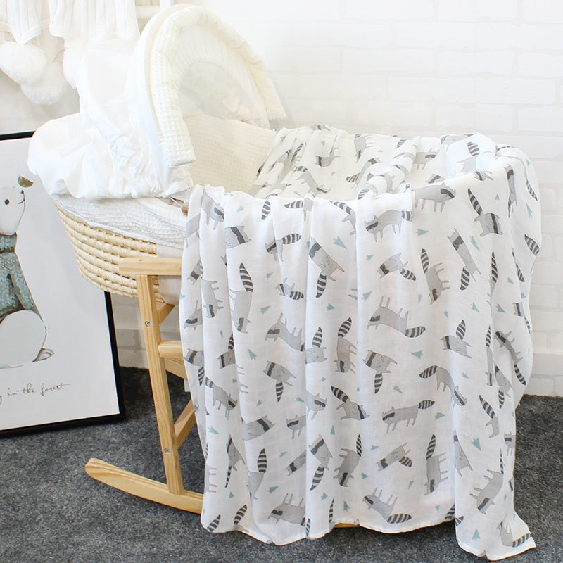 Extra Large Raccoon Bamboo Muslin
