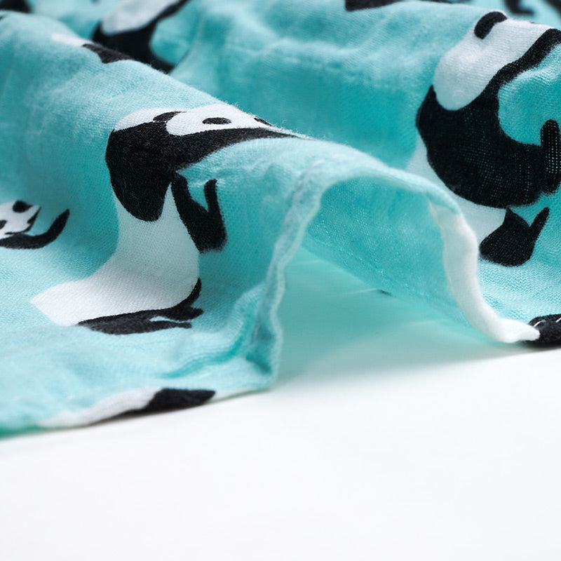 Organic Extra Large Panda Cotton Muslin