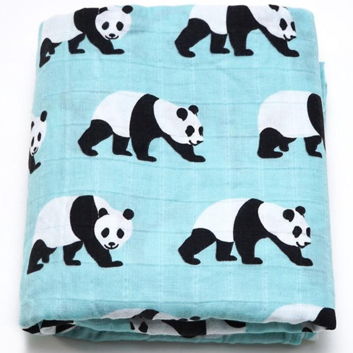 Organic Extra Large Panda Cotton Muslin