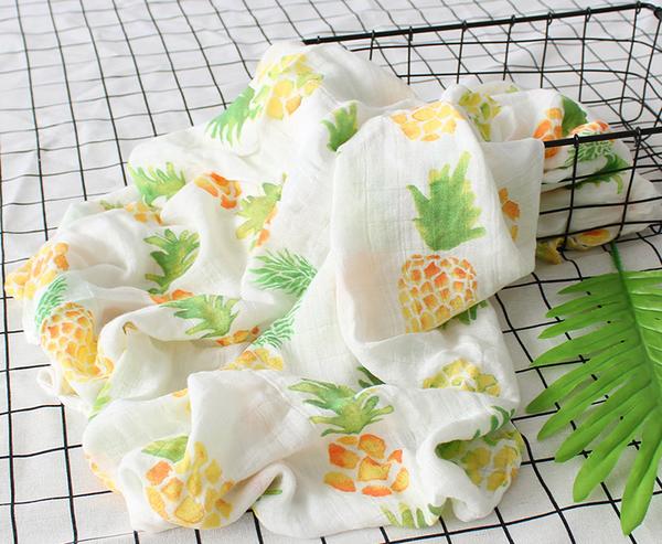 Extra Large Pineapple Bamboo Muslin