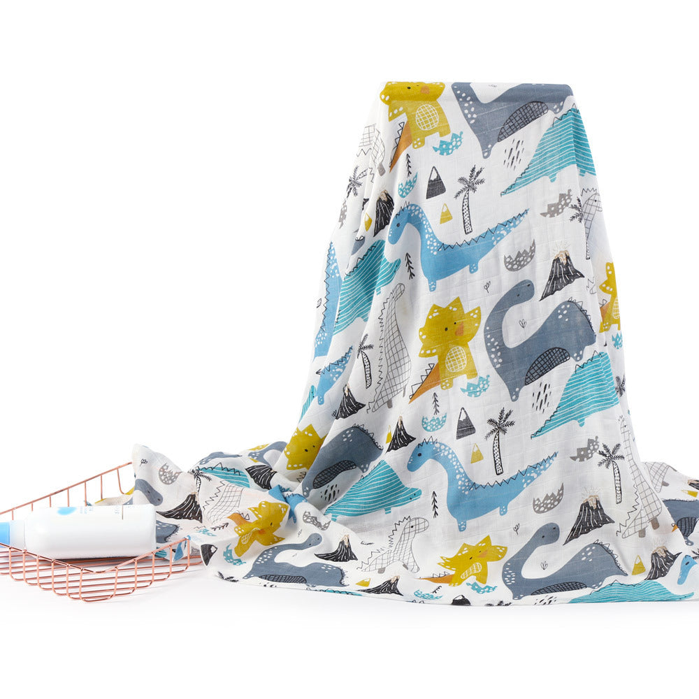 Extra Large Dino Bamboo Muslin