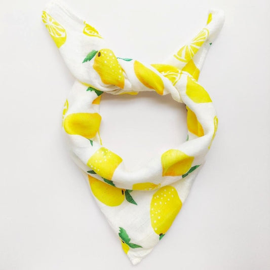Lemon Bamboo Muslin Square