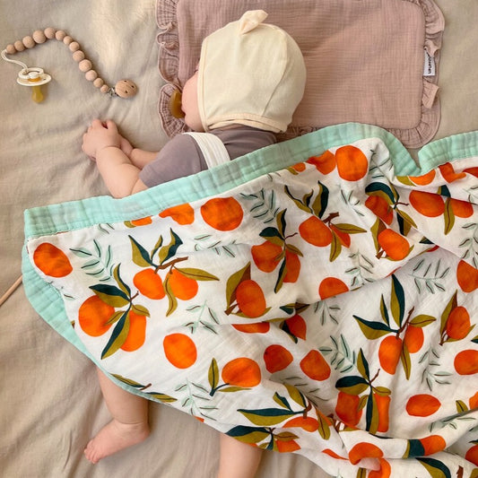 Six Layer Orange Bamboo Blanket