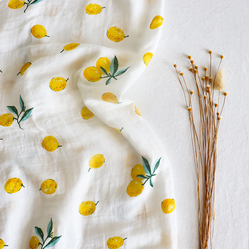 Extra Large Lemon Bamboo Muslin
