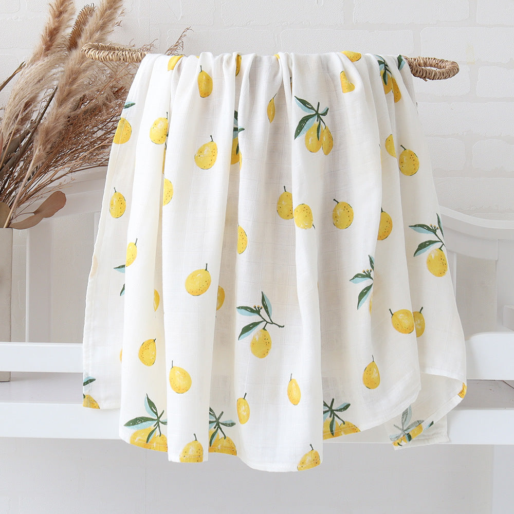 Extra Large Lemon Bamboo Muslin