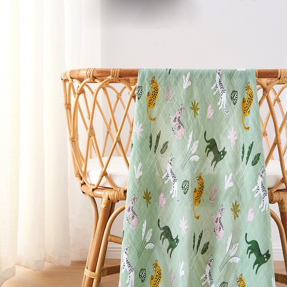 Extra Large Leopard Bamboo Muslin