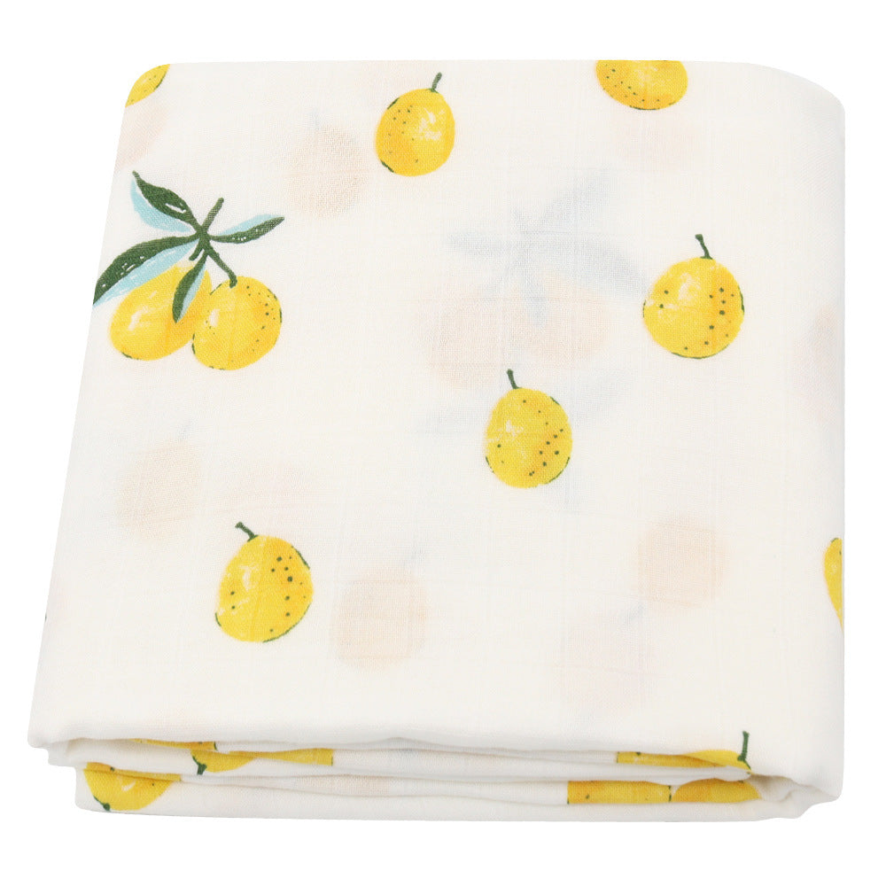 Extra Large Lemon Bamboo Muslin