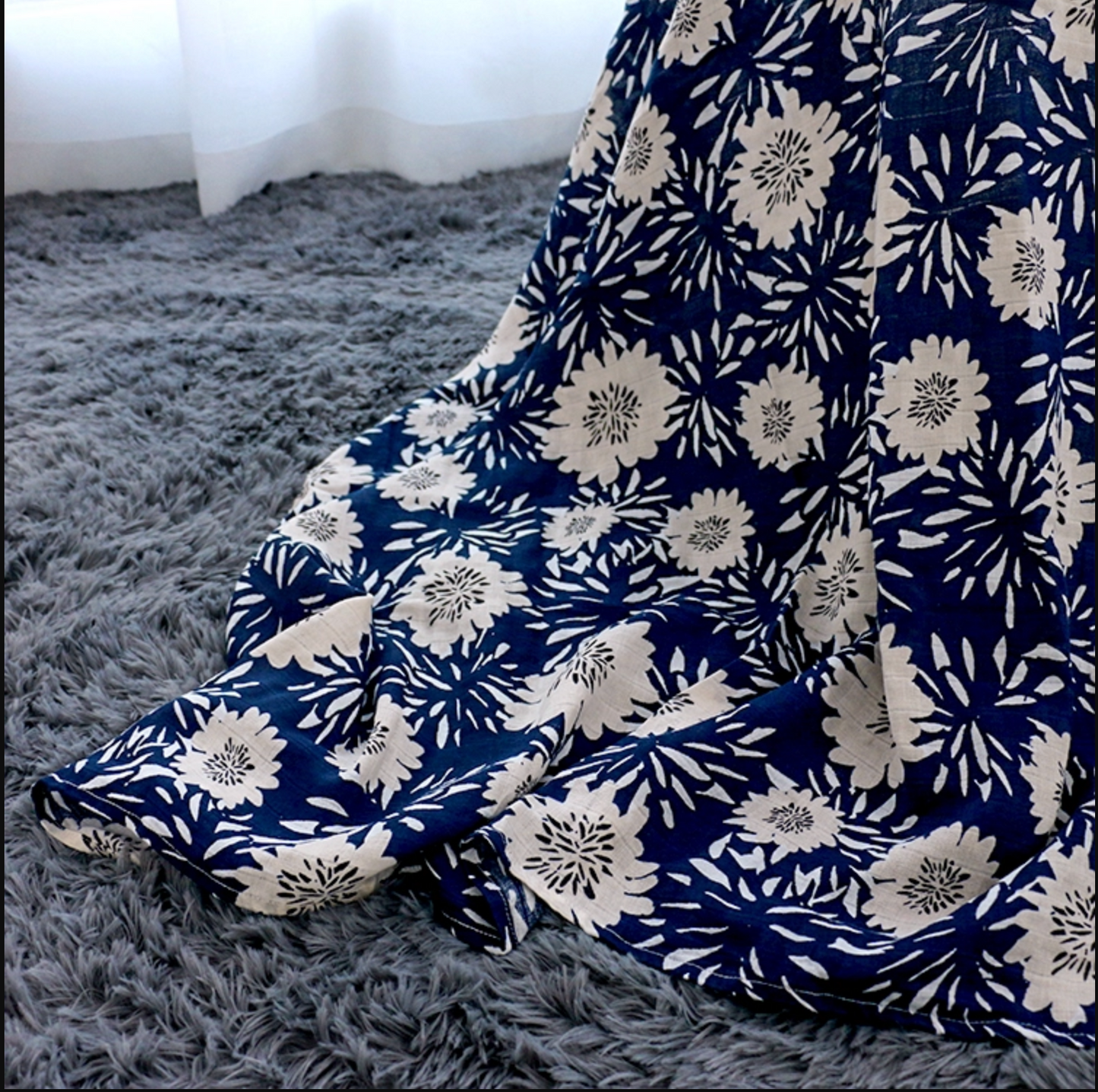 Extra Large Flower Cotton Muslin