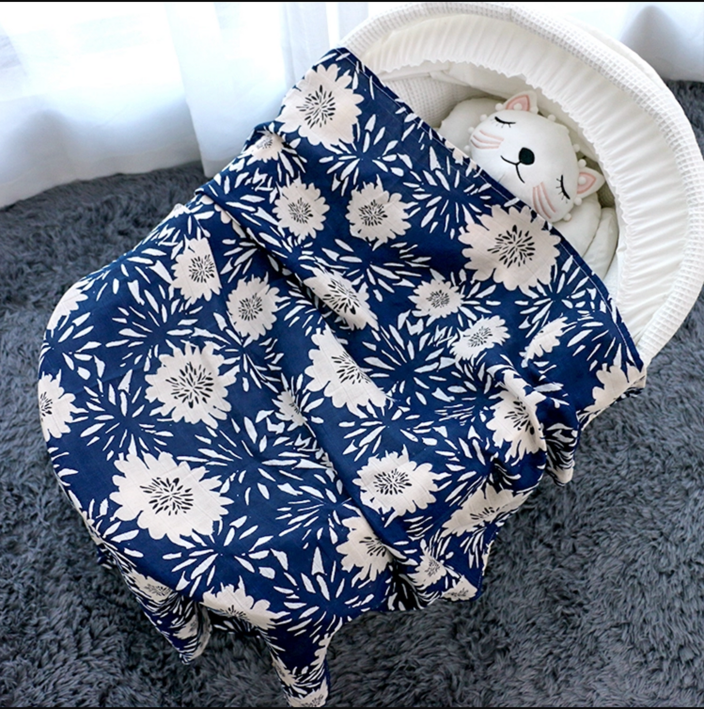 Extra Large Flower Cotton Muslin