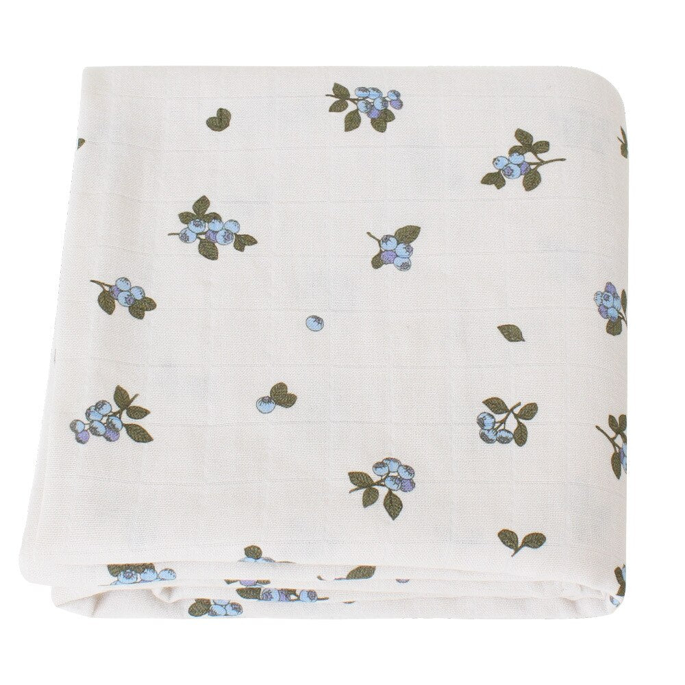 Organic Extra Large Blueberry Cotton Muslin