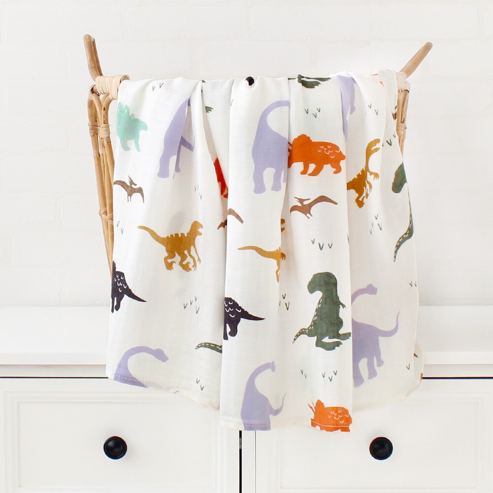 Extra Large Dino Bamboo Muslin