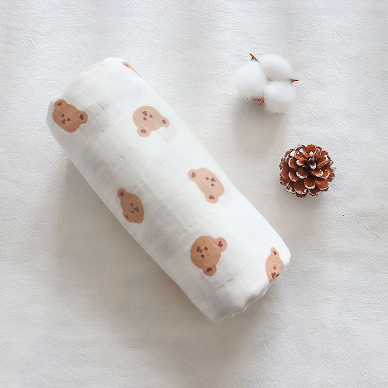 Organic Extra Large Bear Cotton Muslin