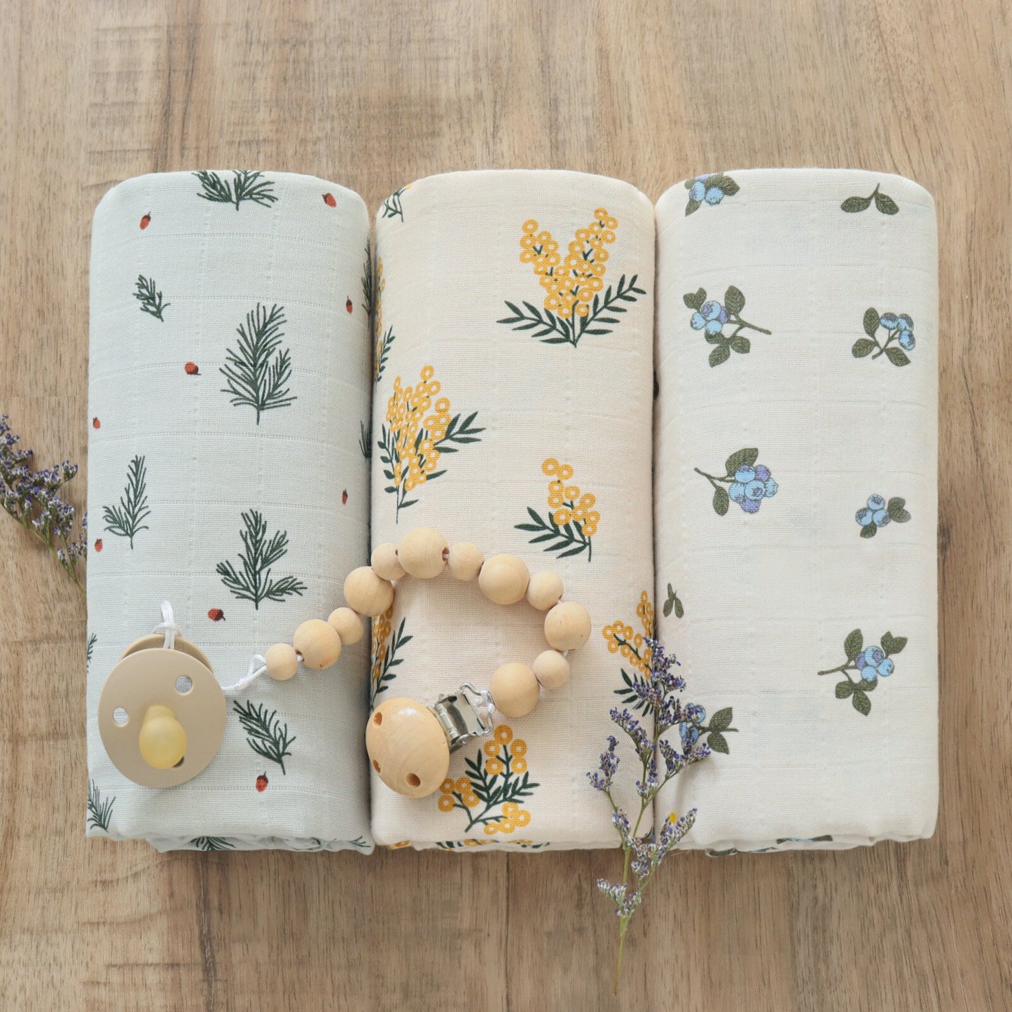 Organic Extra Large Blueberry Cotton Muslin