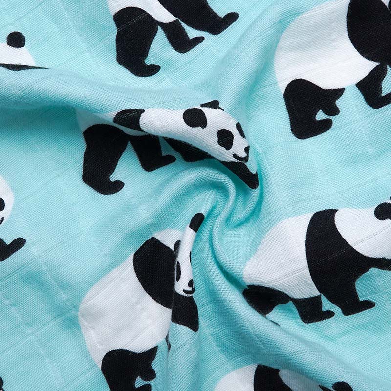Organic Extra Large Panda Cotton Muslin