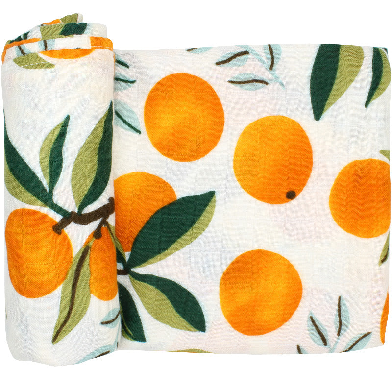 Extra Large Orange Bamboo Muslin