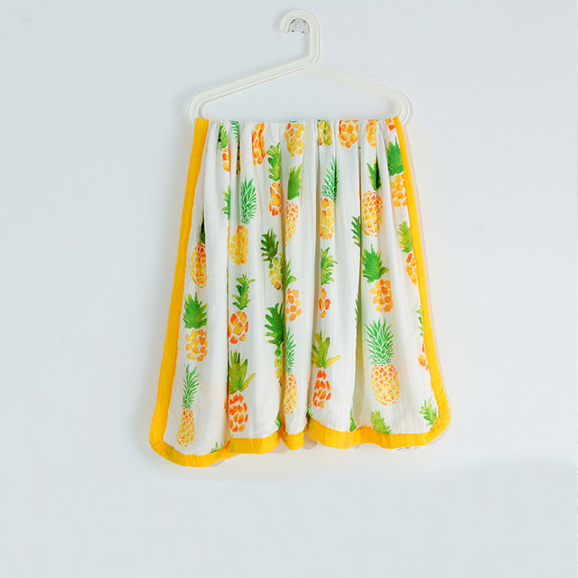 Four Layer Pineapple Bamboo Blanket