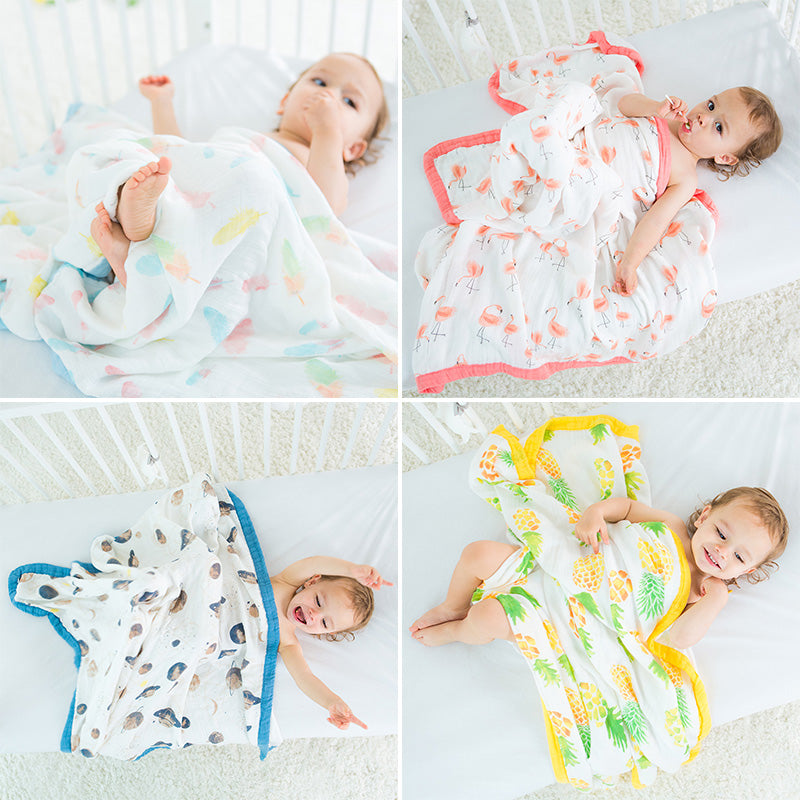 Four Layer Pineapple Bamboo Blanket