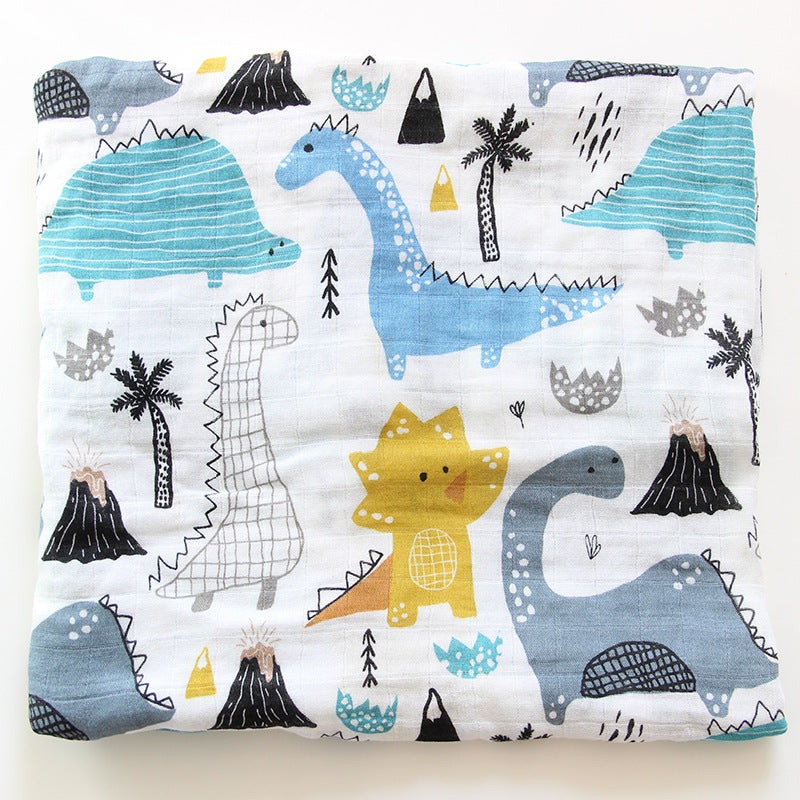 Extra Large Dino Bamboo Muslin