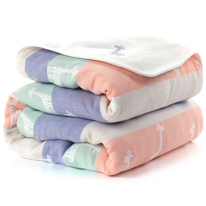 Six Layer Giraffe Cotton Blanket Bumble Baby Boutique