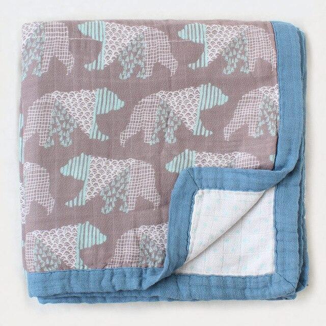 Four Layer Bear Bamboo Blanket
